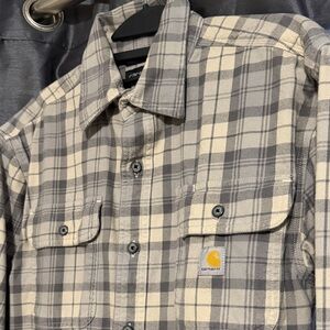 Men's- Carhartt -LOOSE FIT Flannel Plaid Shirt - Small